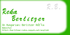 reka berlitzer business card